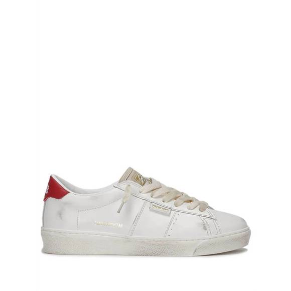NEW GOLDEN GOOSE men's matchstar sneakers in white/red - Picture 1 of 5